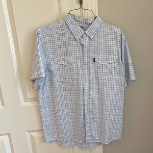 Aftco Men's Blue Plaid Shirt